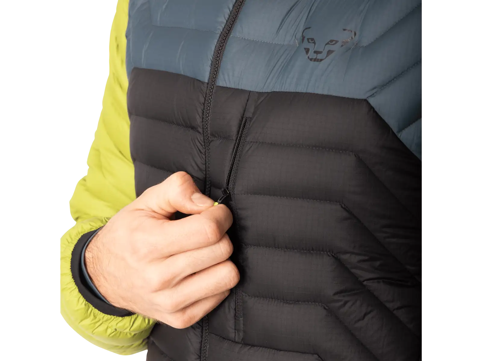 Dynafit Radical RDS Down Hooded men's jacket Golden lime/0720/0910