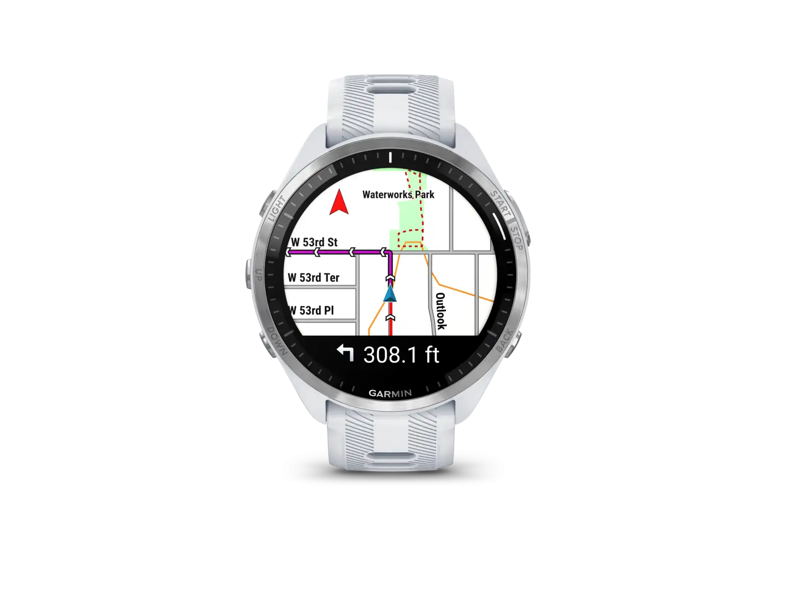 Garmin Forerunner 965 smart watch Silver Titan/White