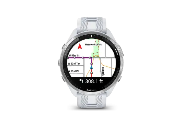 Garmin Forerunner 965 smart watch Silver Titan/White