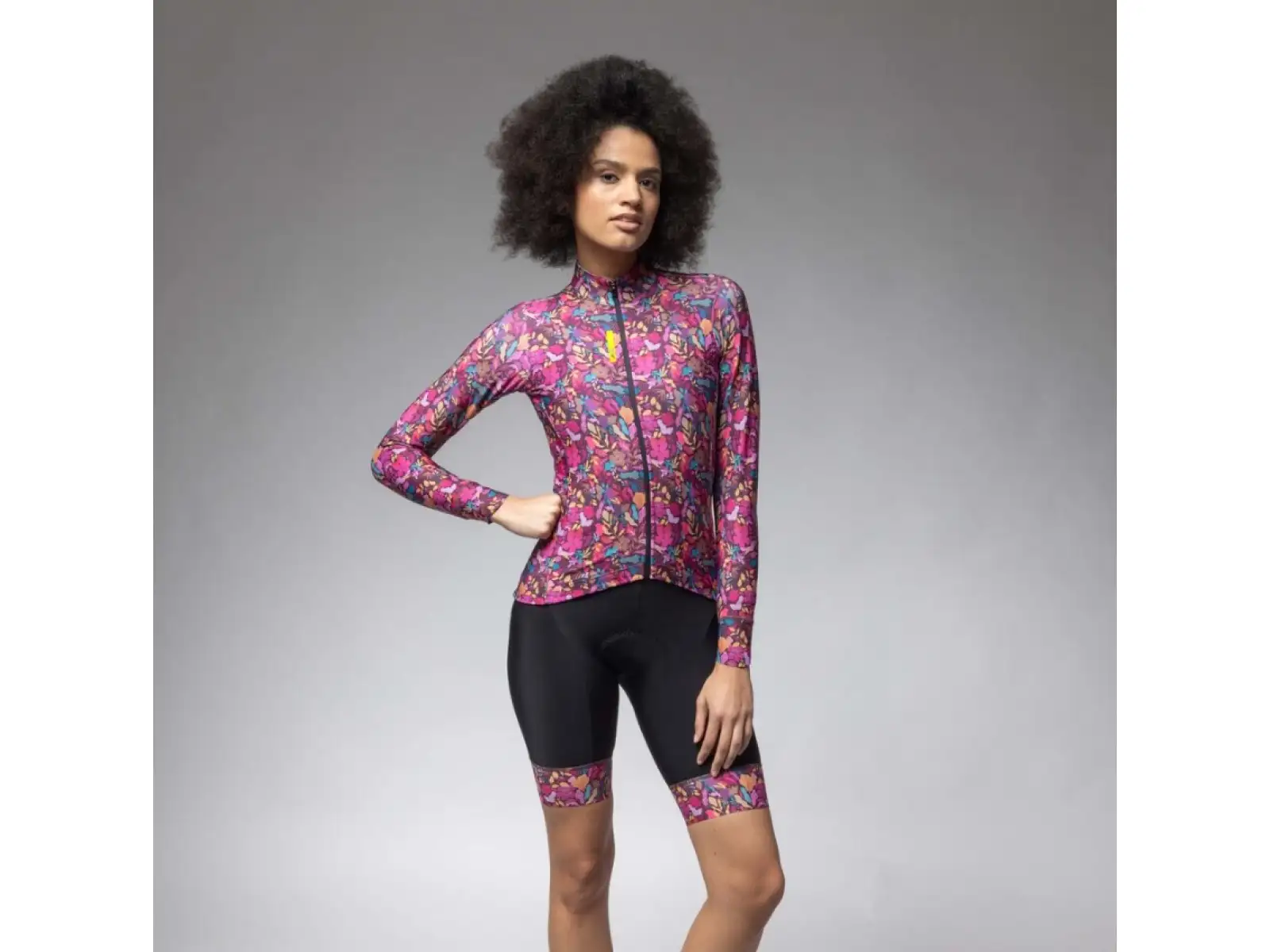 Alé Pragma Flowery women's insulated jersey long sleeve Pink