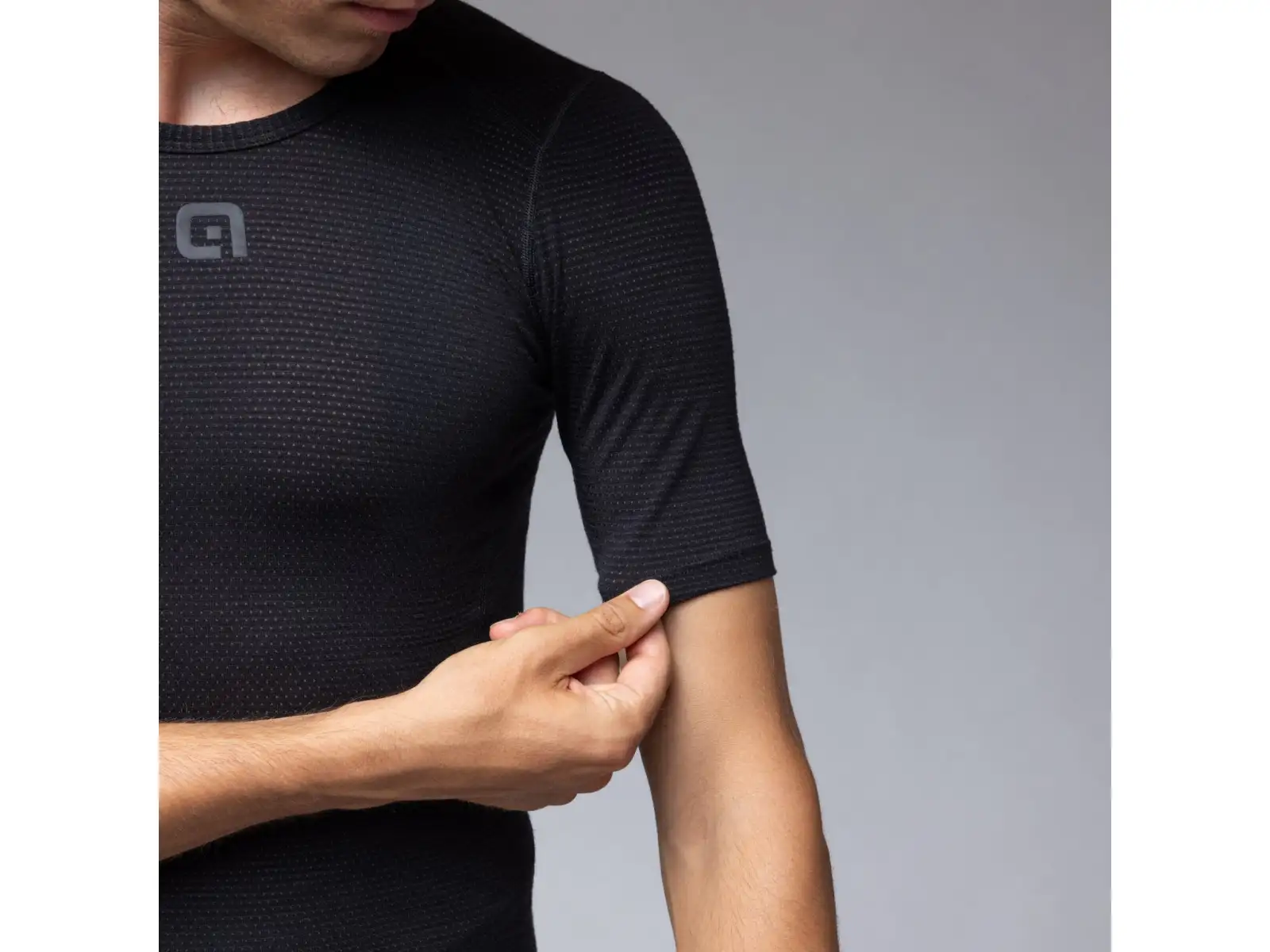 Alé Intimo Merino men's undershirt short sleeve Black
