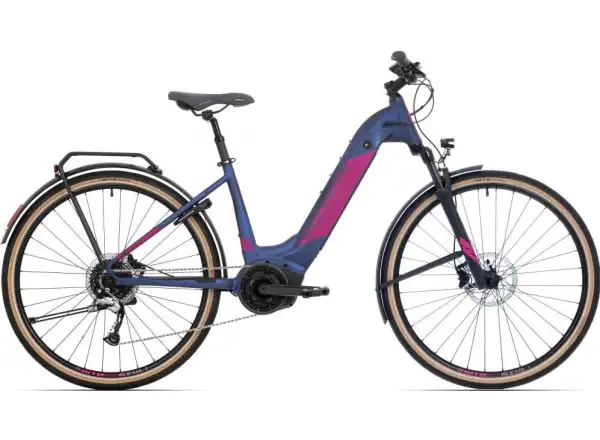 Rock Machine Crossride INT e500 Lady Touring e-bike Matte Metallic Navy / Pink