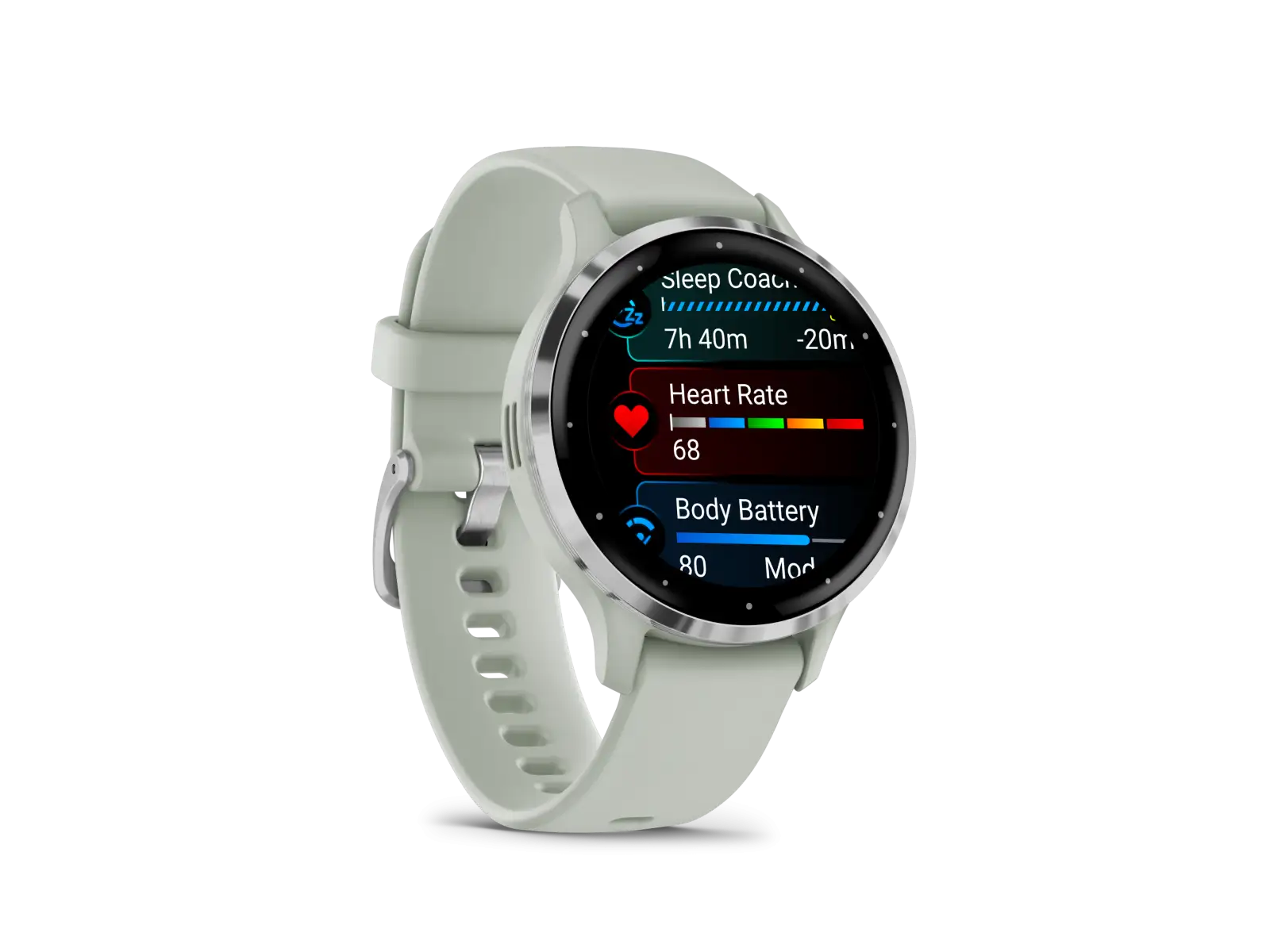 Garmin Venu 3S smart watch Silver/Sage Grey