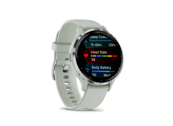Garmin Venu 3S smart watch Silver/Sage Grey