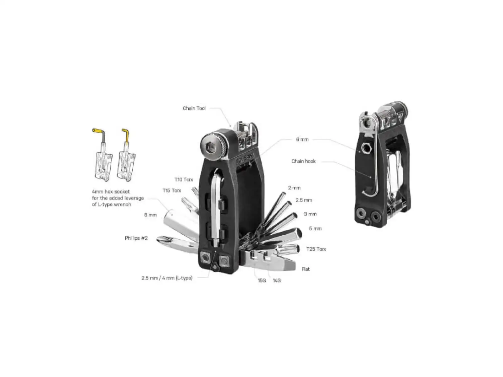 Topeak Ninja Master+ToolBox T16 mini multi-tool