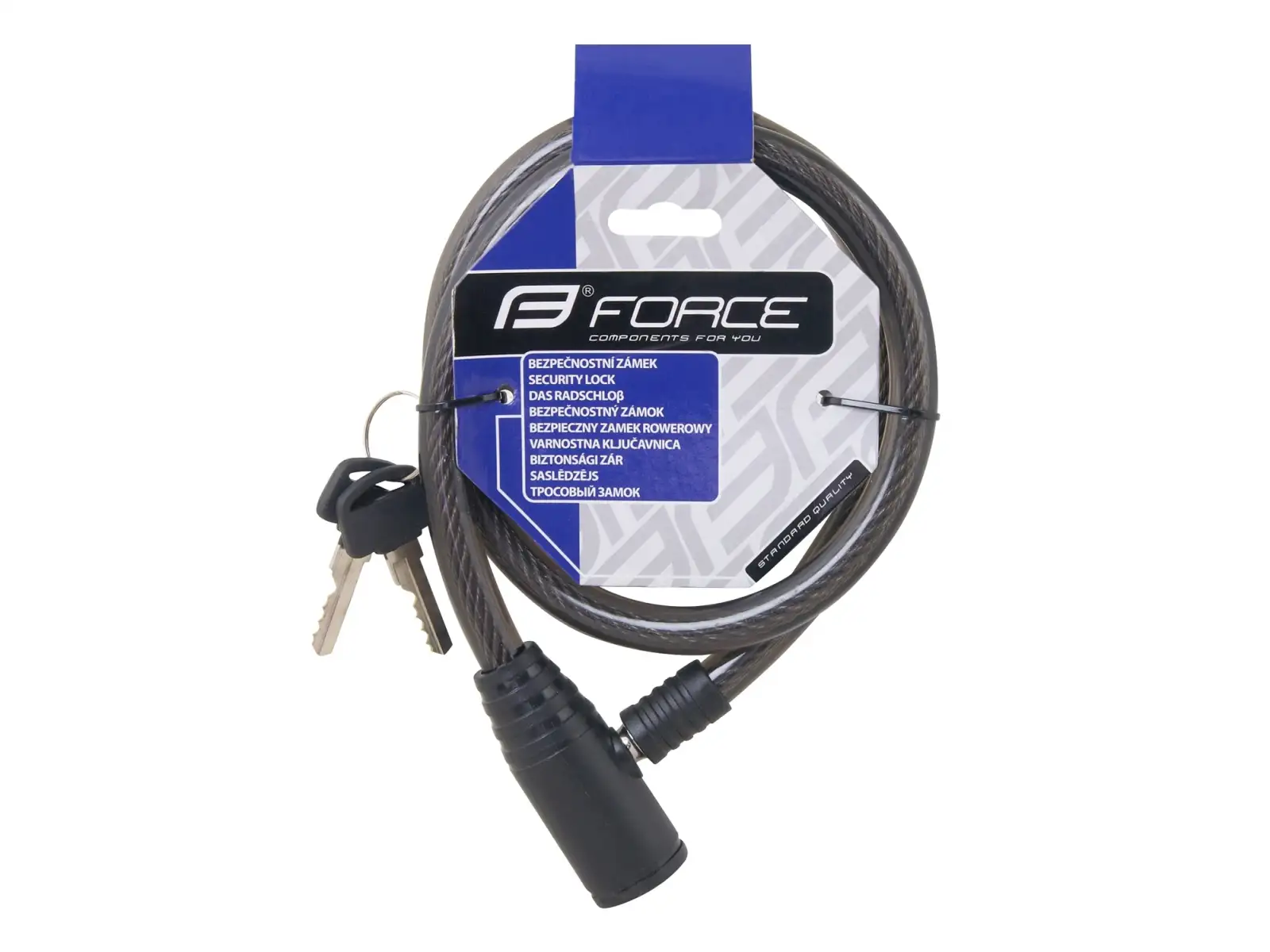 FORCE spiral lock 80cm/12mm black