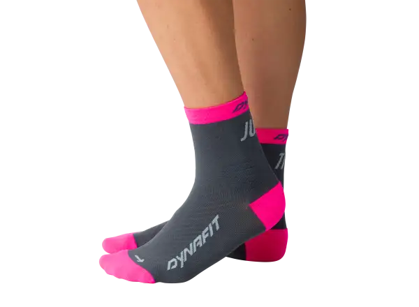 Dynafit Trail Mid running socks Cinder/Pink Glo