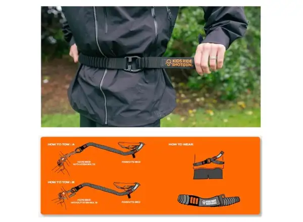 Kids Ride Shotgun Quick Fit tow rope black