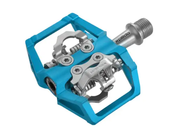 X-pedo Baldwin clipless pedals blue