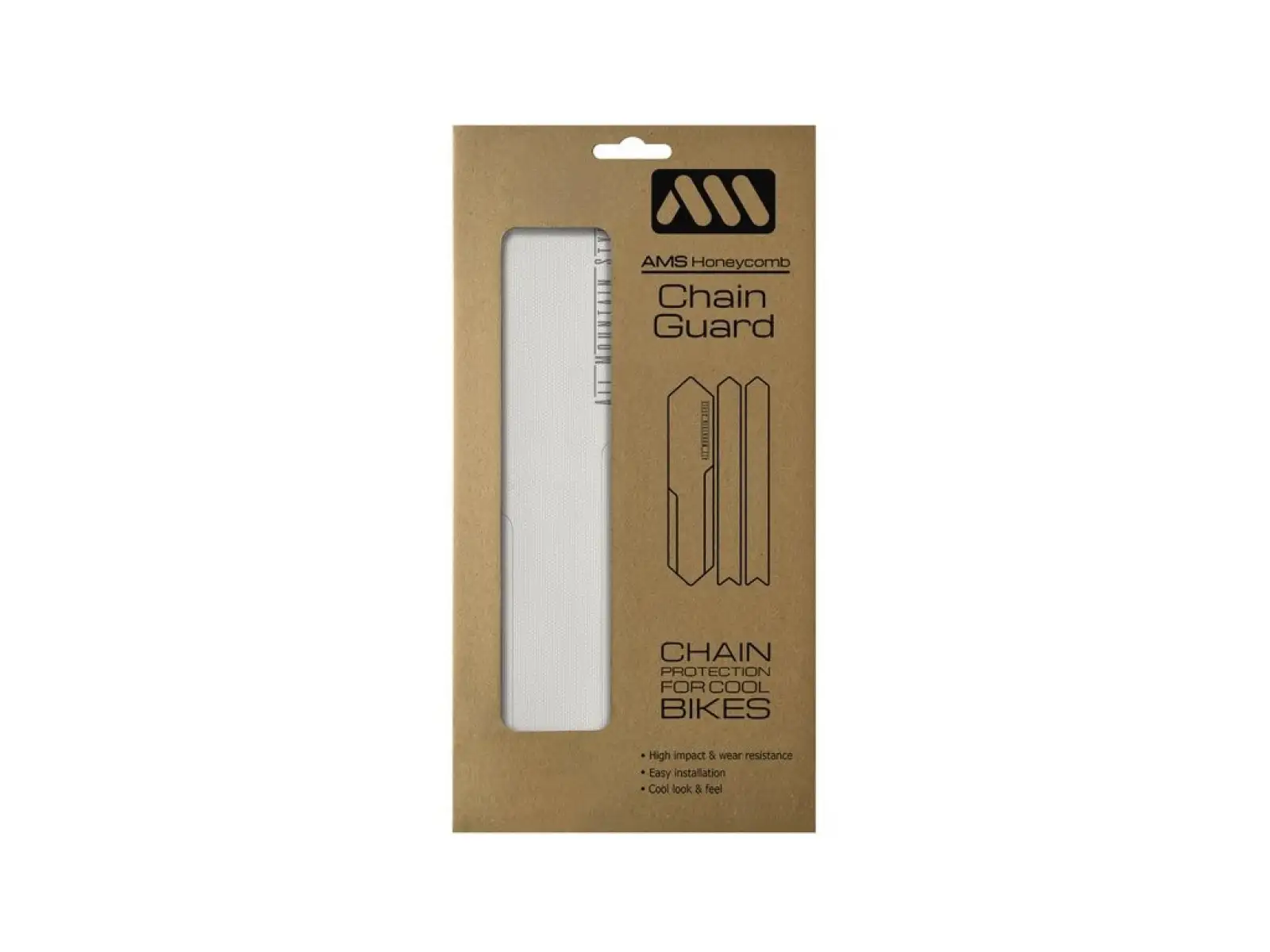 All Mountain Style chainstay guard Clear/Silver
