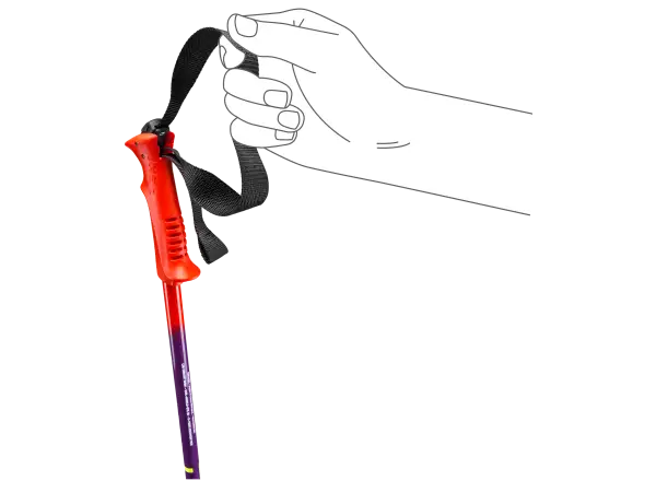 Leki Racing Kids kids downhill poles Bright red-violet-neonyellow