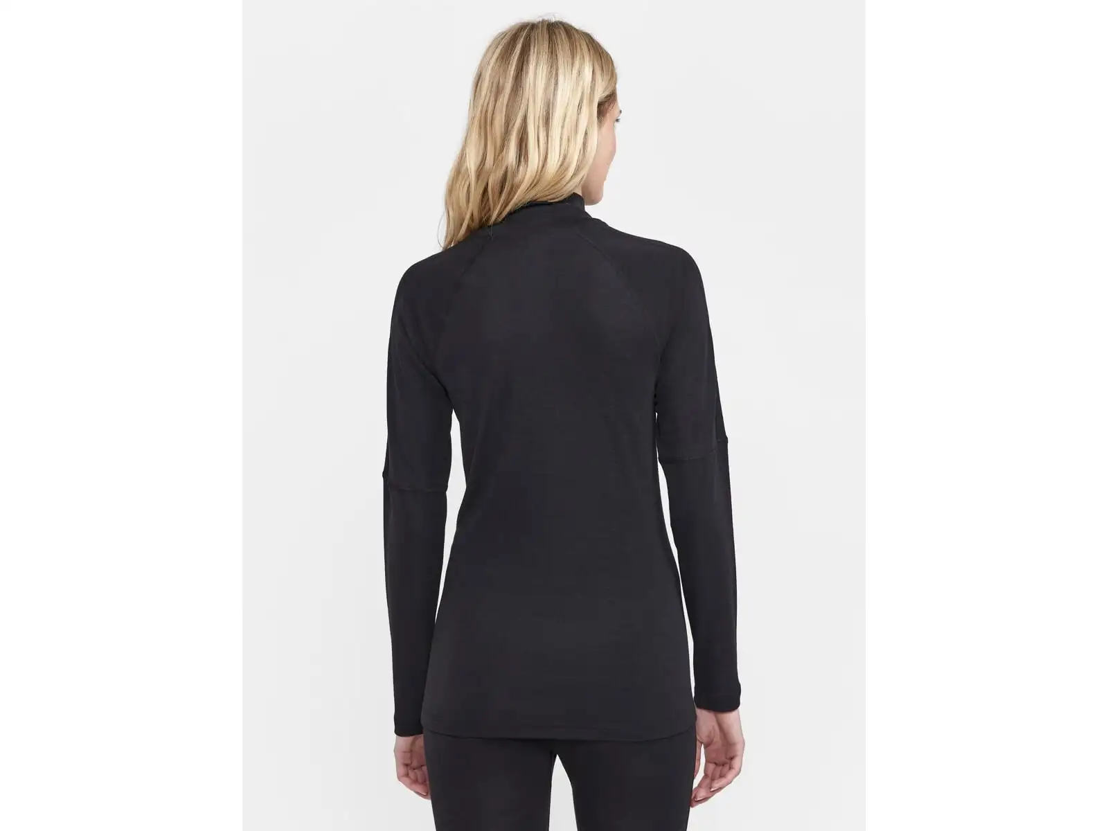 Craft ADV Wool Merino women's long sleeve zip tee black