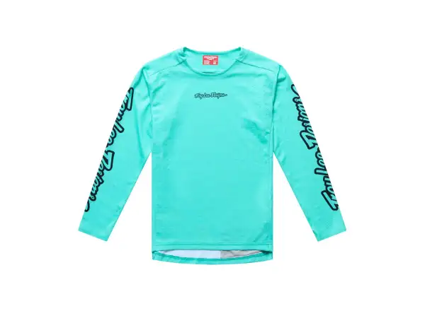Troy Lee Designs Youth Sprint Pro kids long sleeve jersey Mono Real Teal