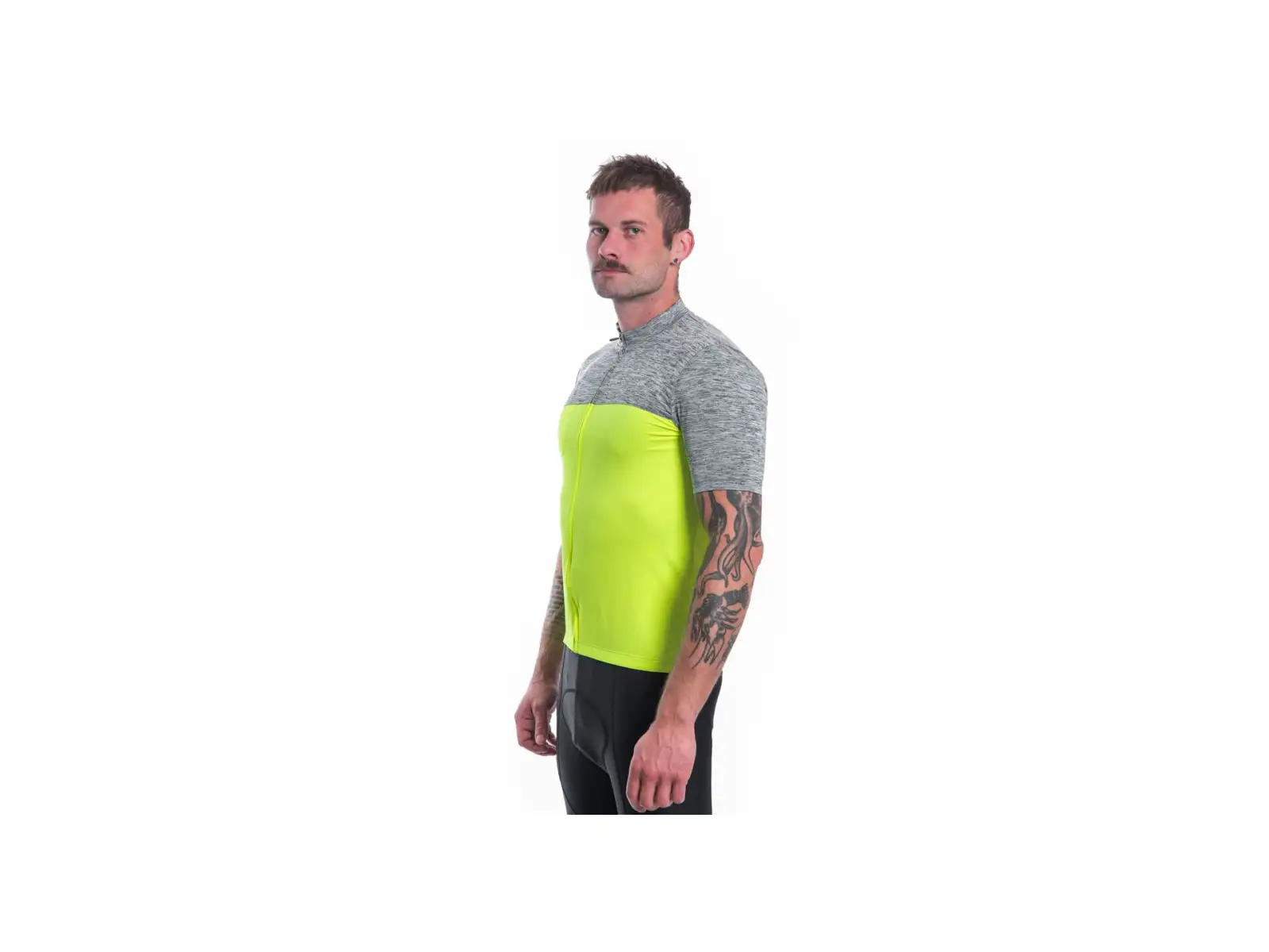 Sensor Cyklo Motion men's jersey short sleeve Neon Yellow/grey