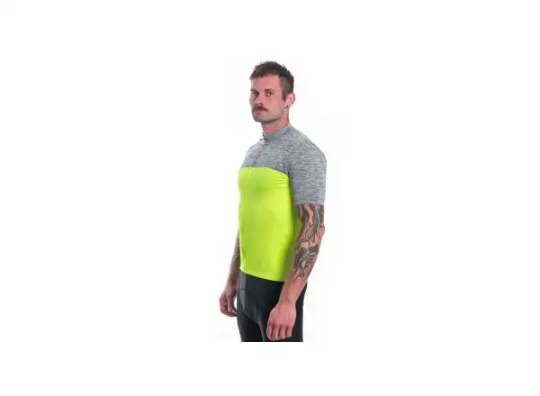 Sensor Cyklo Motion men's jersey short sleeve Neon Yellow/grey
