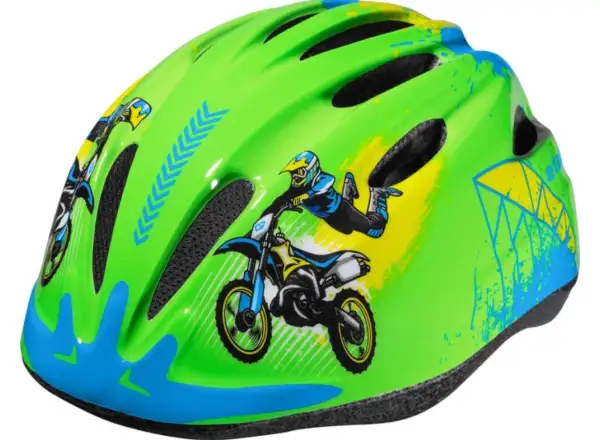 Etape Rebel children's cycling helmet green/motorcycle