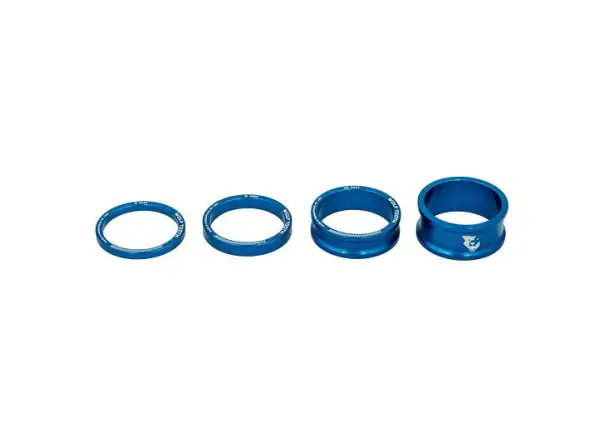 Wolf Tooth spacer set 3,5,10,15 mm for stem 1 1/8" blue