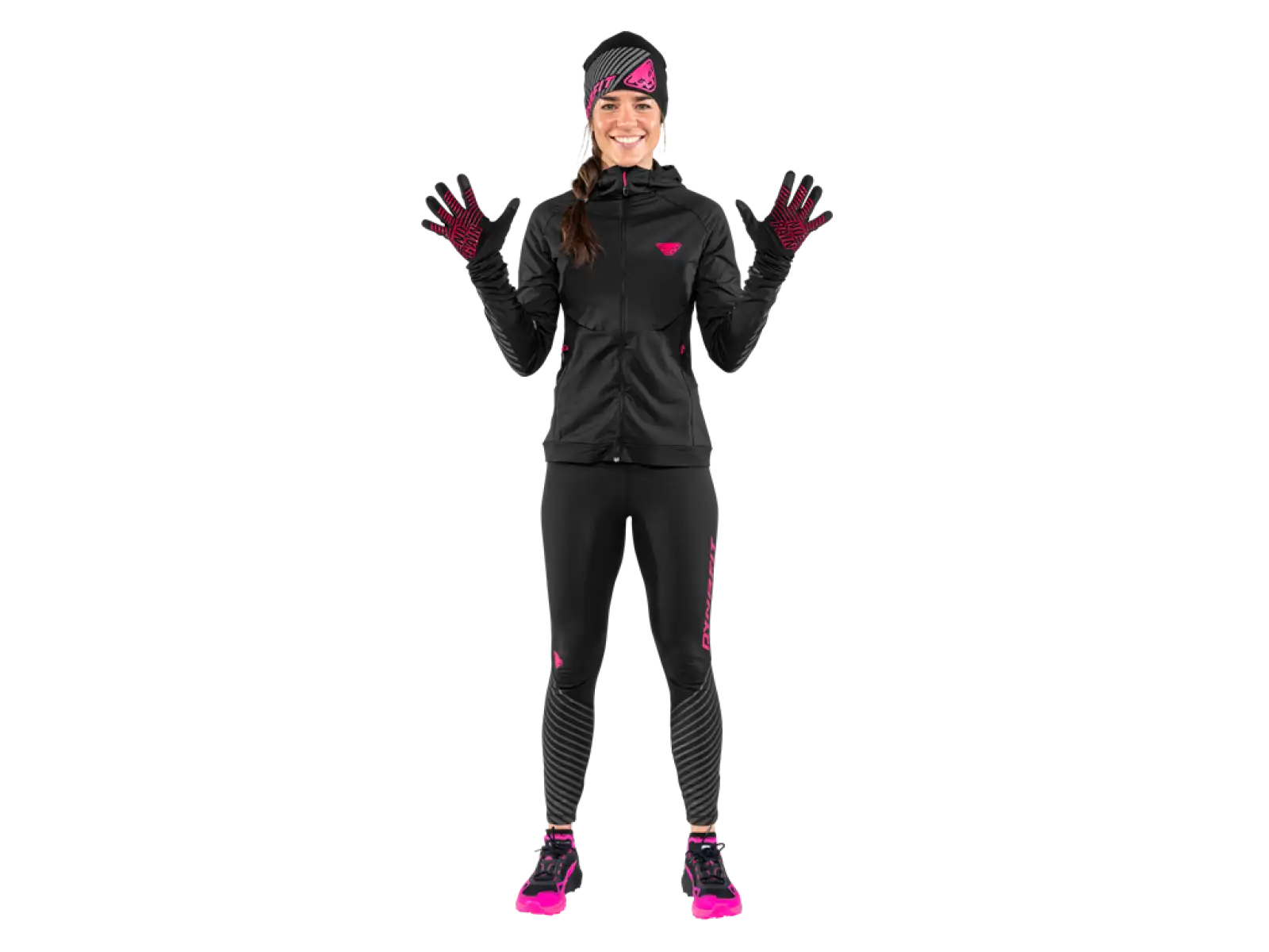 Dynafit Alpine Reflective gloves Black Out/Pink Glo