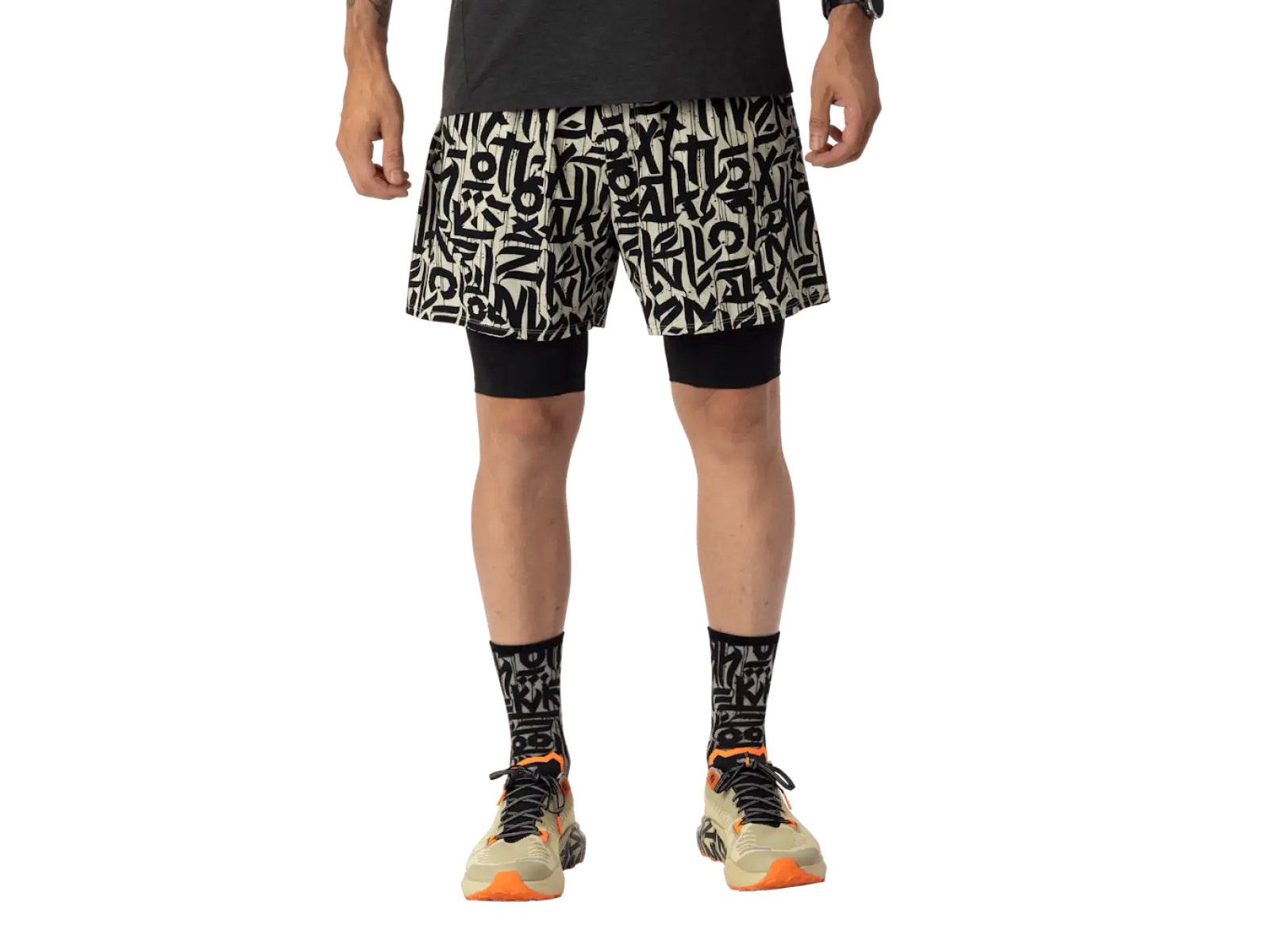 Dynafit Trail 2in1 men's running shorts Overcast