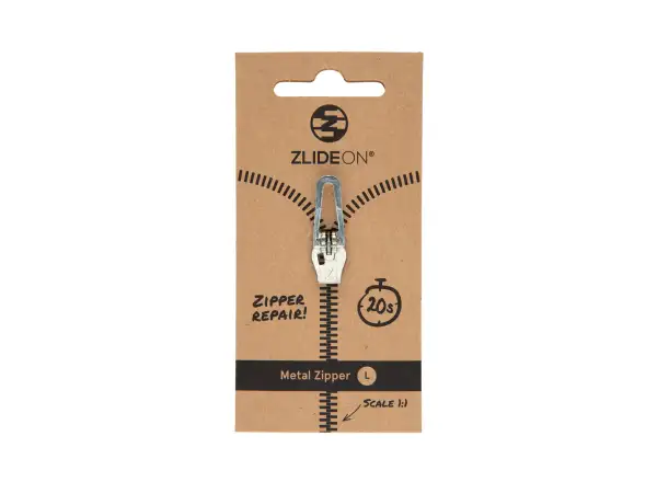ZlideON repair slider for metal zippers silver