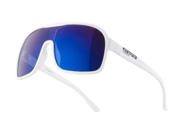 Force Mondo glasses white matte/blue lenses