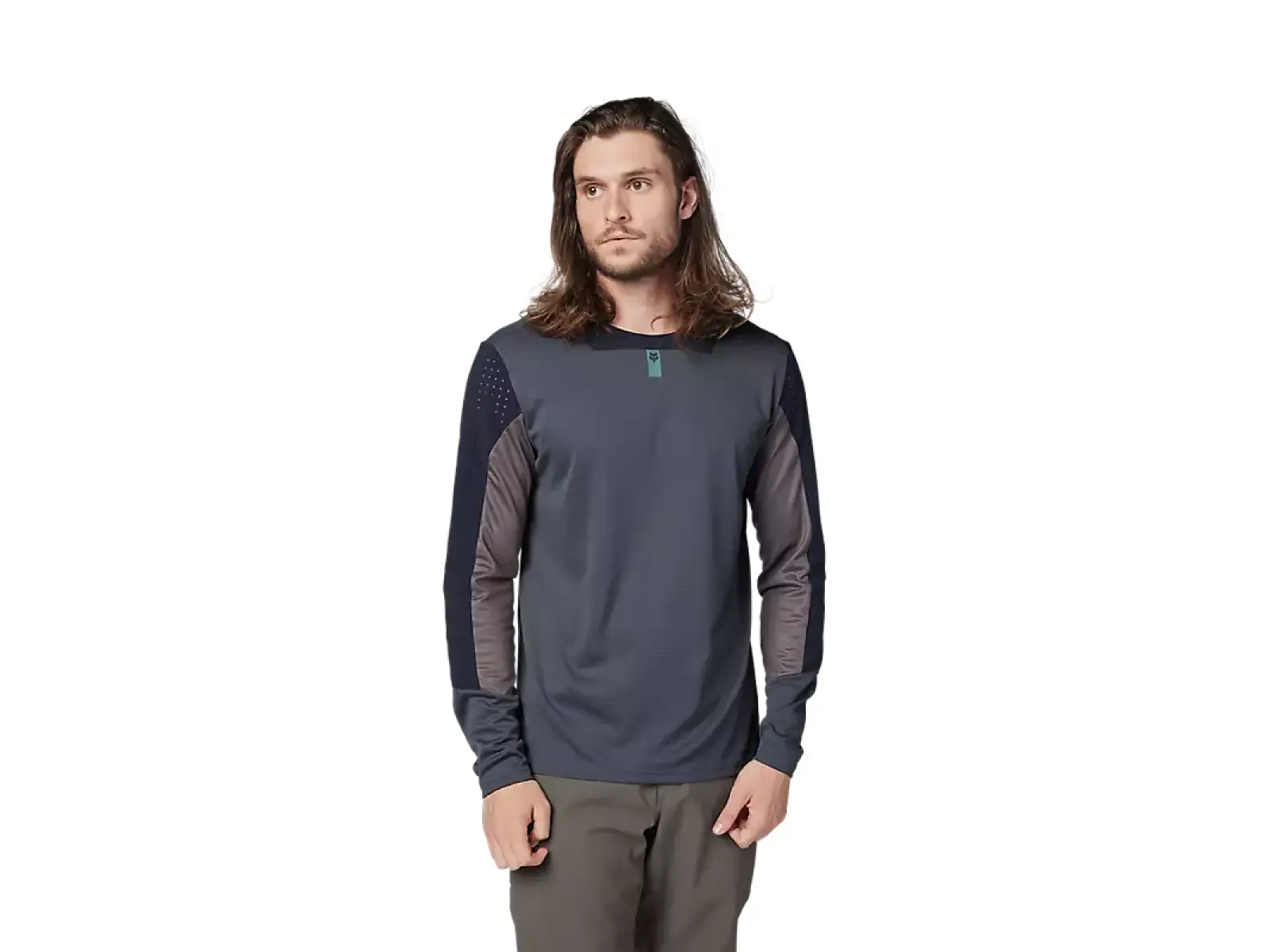 Fox Defend men's jersey long sleeve Graphite