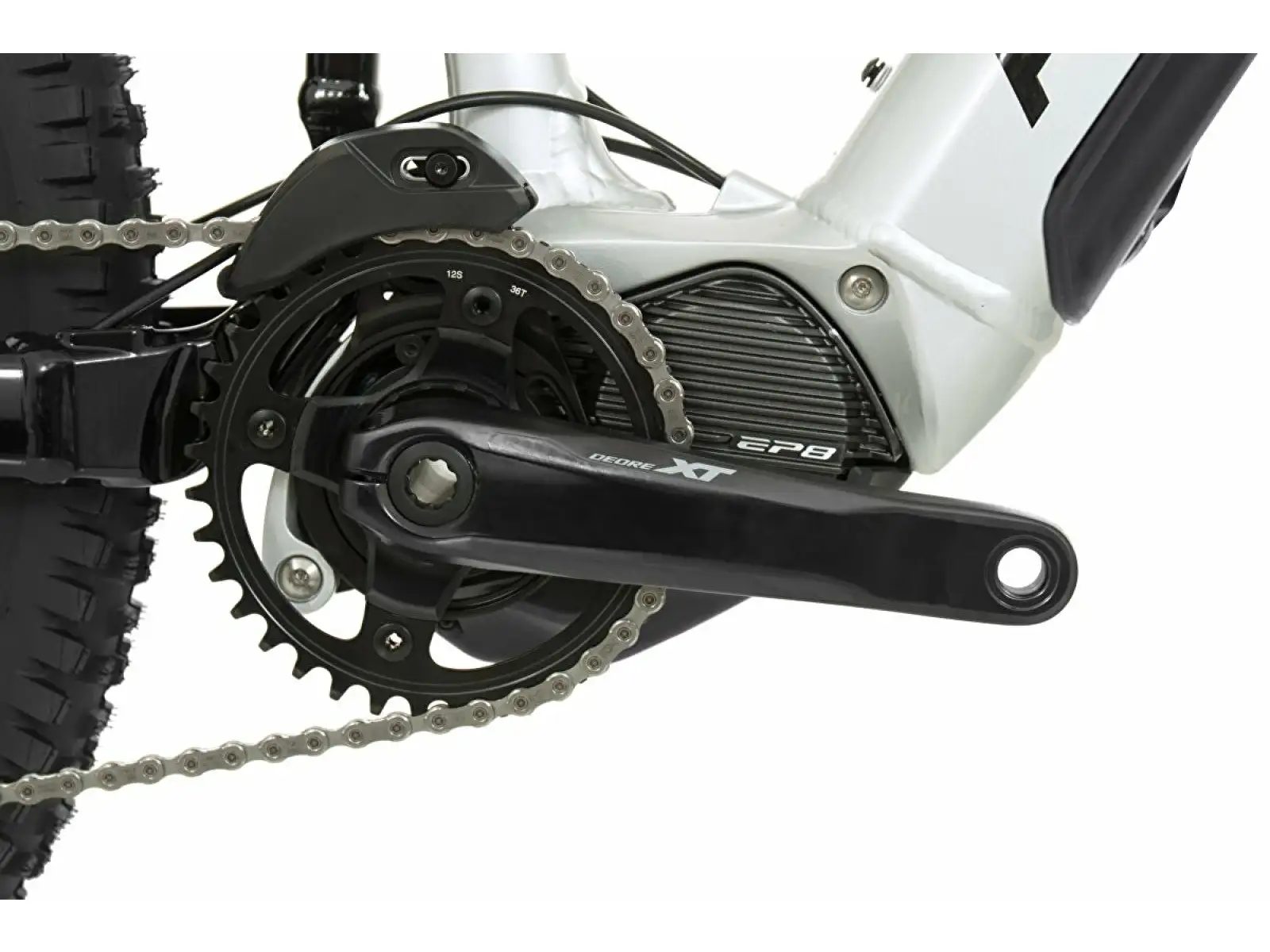 Rock Machine Blizzard INT e90-297 Gloss Silver/Black/Green full suspension e-bike