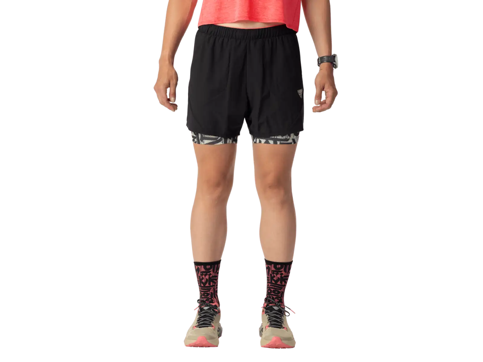 Dynafit Trail 2in1 women's running shorts Black Out/Overcast