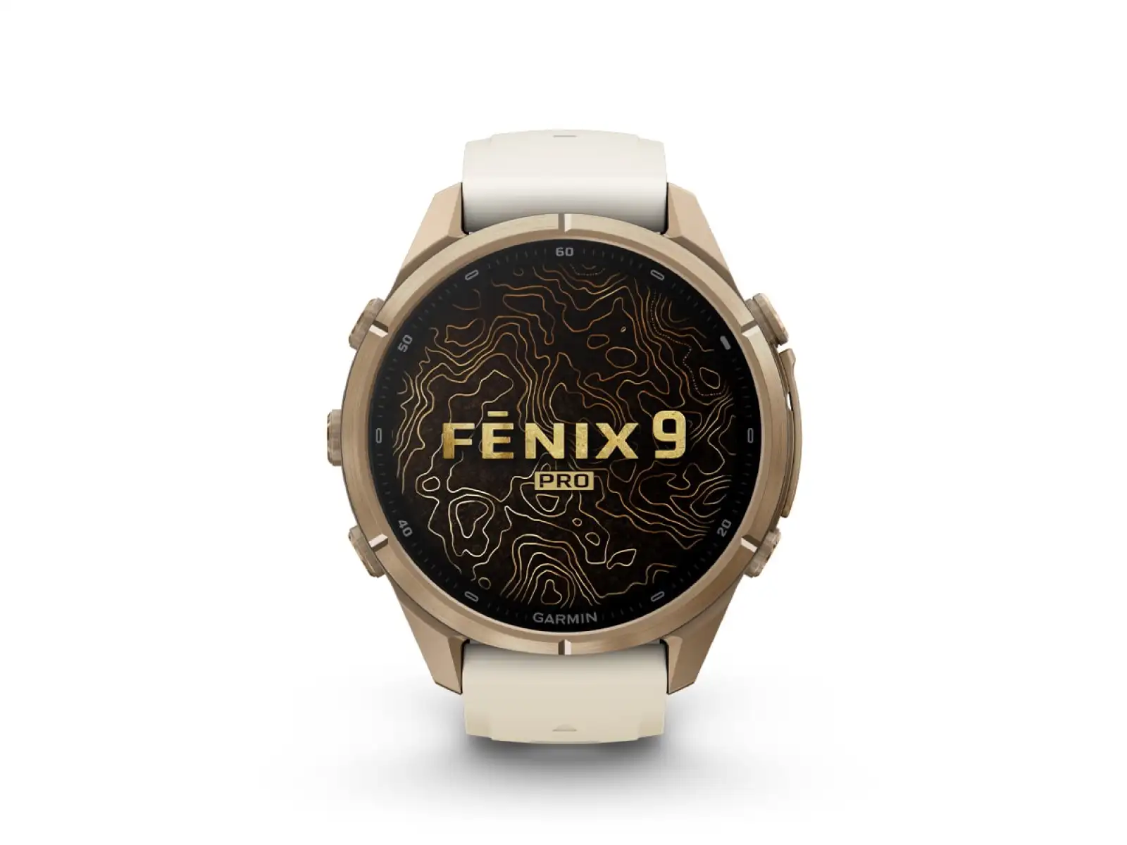 Garmin fenix 9 Pro inReach 43 mm smart watch Autumn gold titanium/Cream/french gray