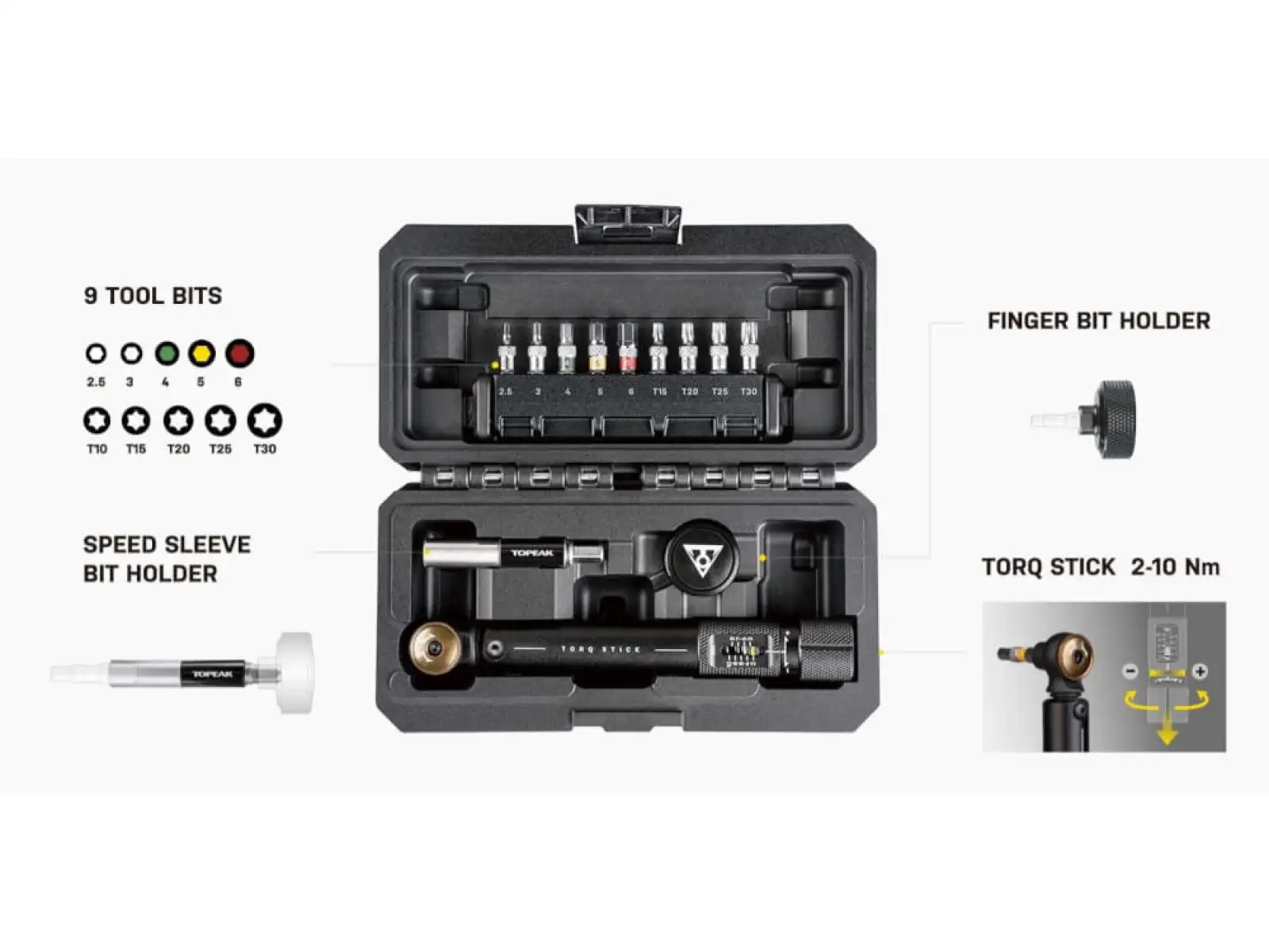Topeak Torq Stick Pro tool set 12 functions