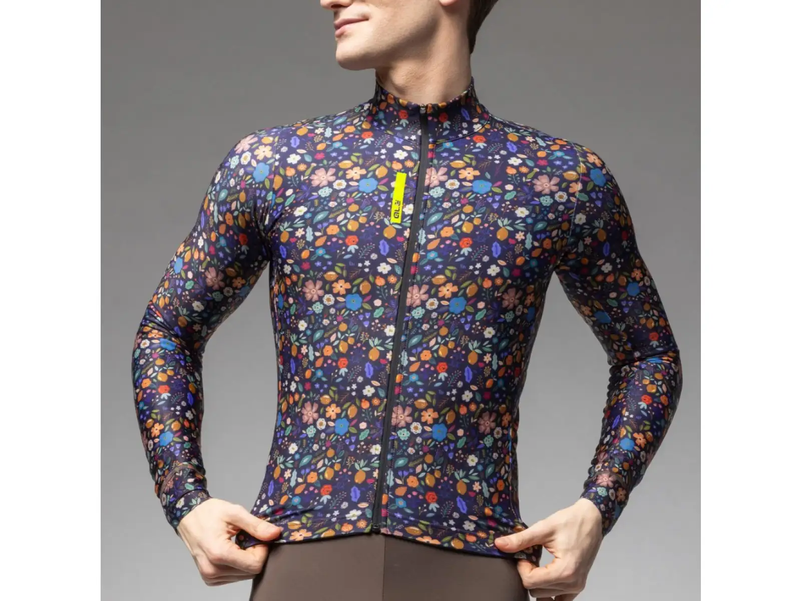 Alé Pragma men's insulated jersey long sleeve Flowery