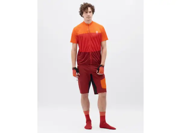 Silvini Rango Pro men's shorts Merlot/Orange