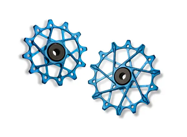Garbaruk derailleur pulleys for Sram 11/12 spd. 12+14T Blue