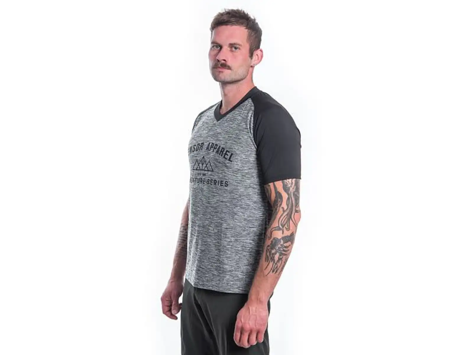 Sensor Charger men's jersey short sleeve grey/black