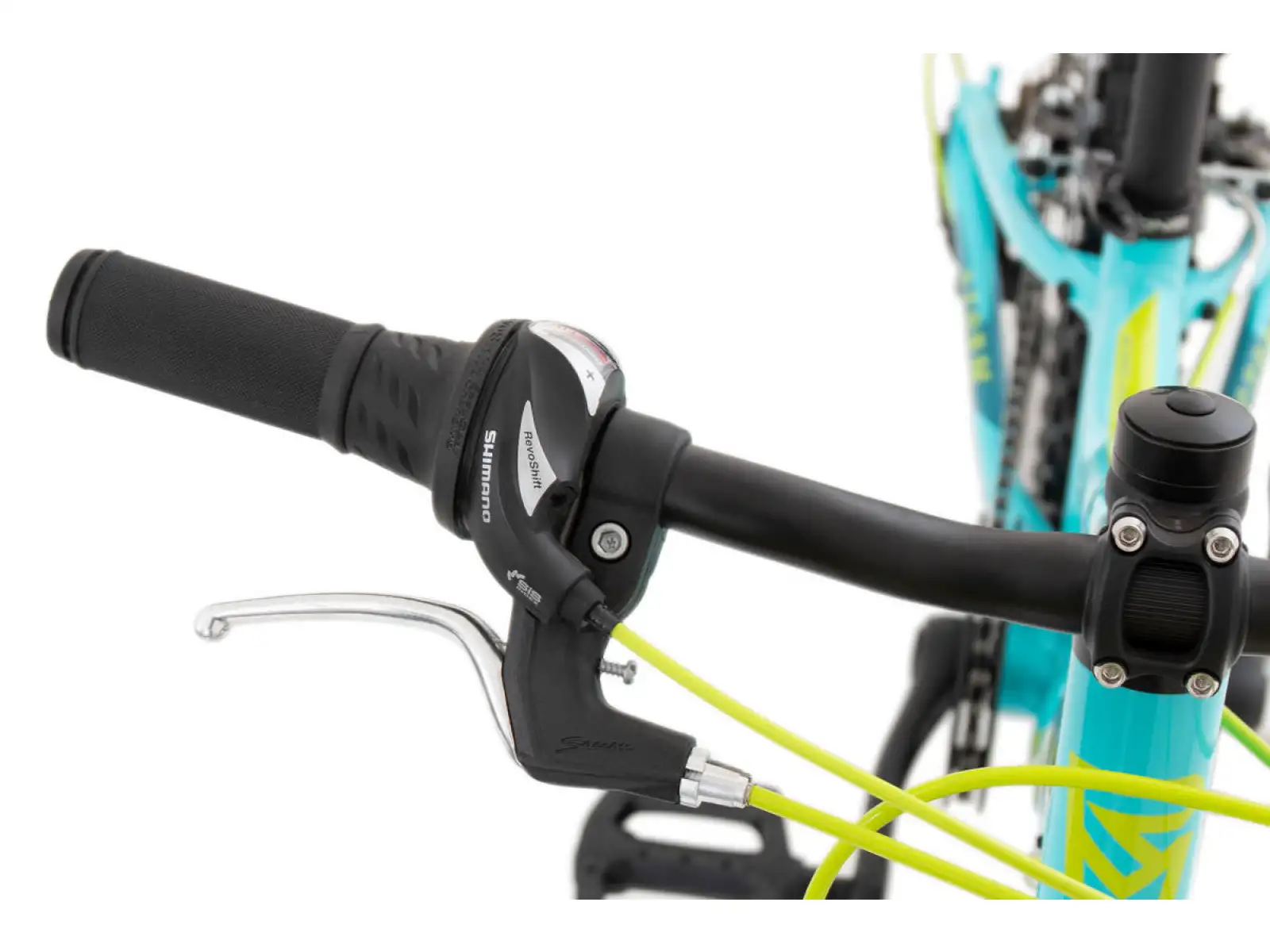 Rock Machine Storm 20 VB children's bike gloss neon cyan/yellow/petrol