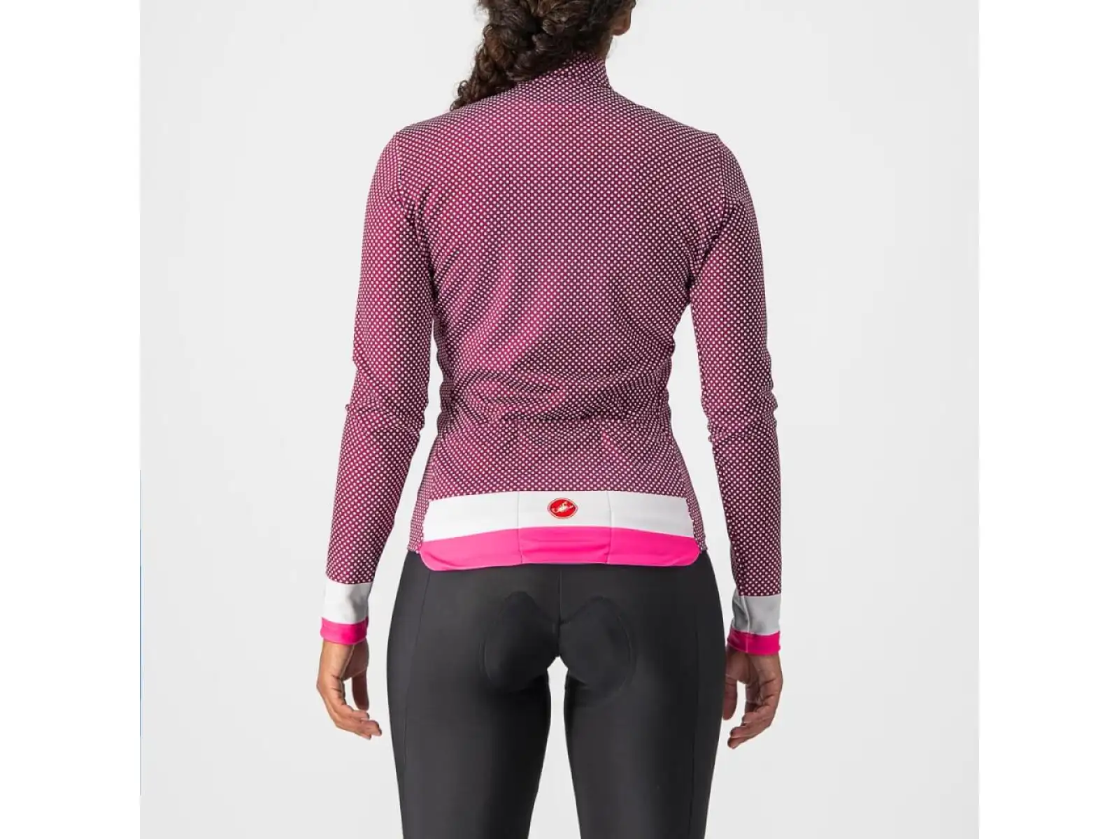 Castelli Volare women's jersey long sleeve cyclamen/white