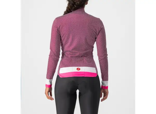 Castelli Volare women's jersey long sleeve cyclamen/white
