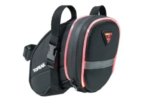 Topeak Aero Wedge iGlow Medium saddle bag with straps