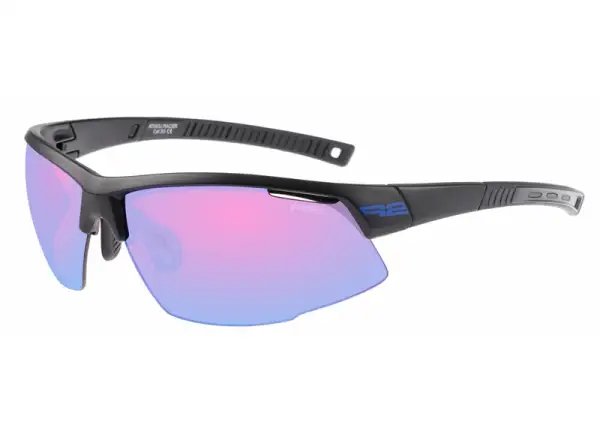 R2 Racer sunglasses matte black/blue chrome