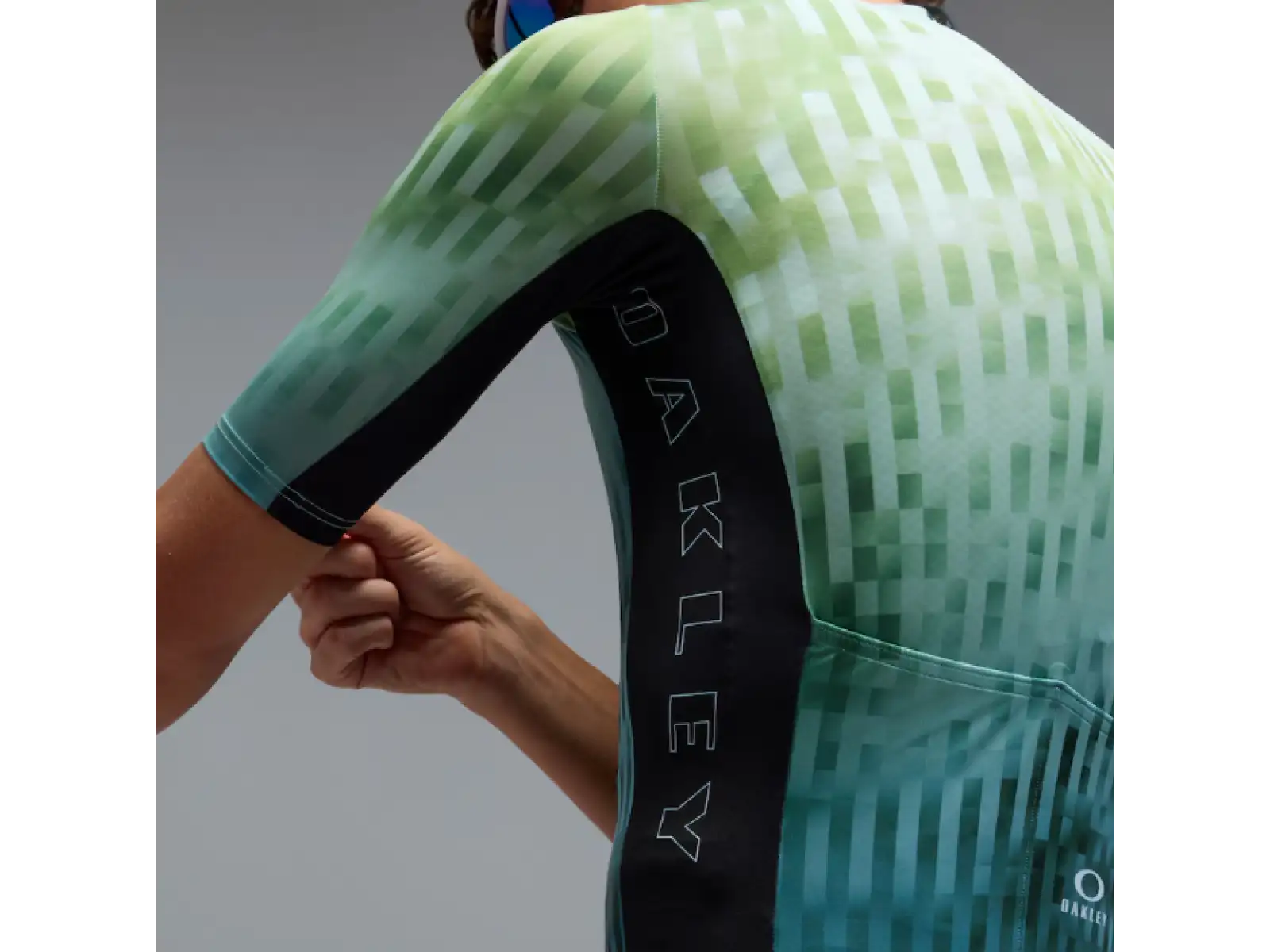 Oakley Icon Training men's jersey short sleeve Green Glitch Print