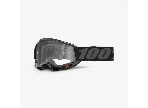100% Accuri 2 Junior downhill goggles Black/Clear Lens