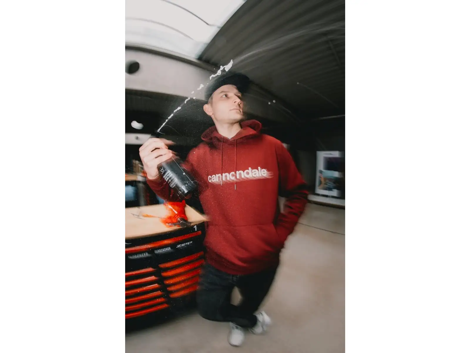 Cannondale Lifestyle Hoodie unisex sweatshirt Burgundy/Carrot