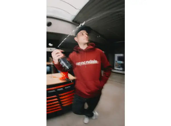 Cannondale Lifestyle Hoodie unisex sweatshirt Burgundy/Carrot