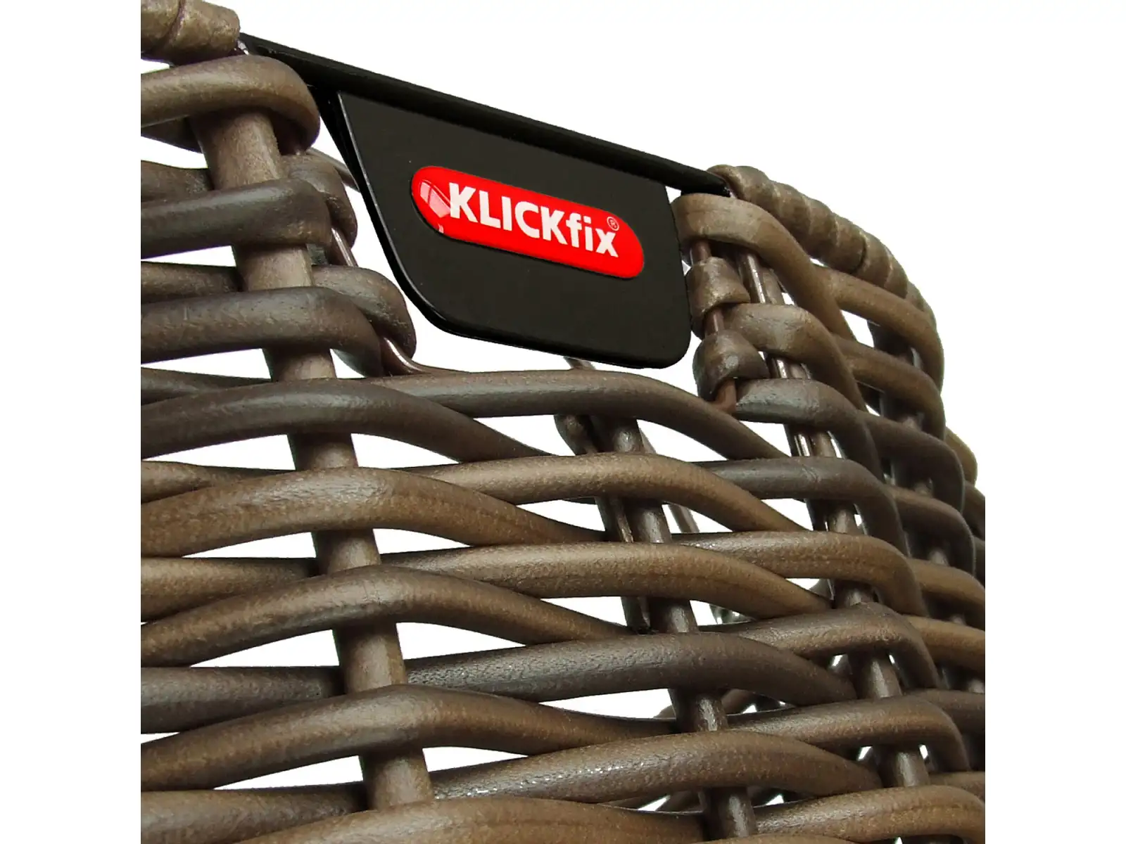 KLICKfix Structura Oval wicker basket for handlebars brown