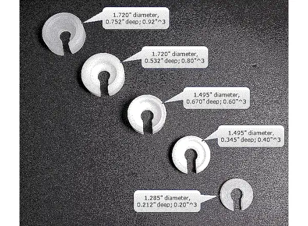 Fox air chamber volume tuning spacer for CTD/DPS shocks