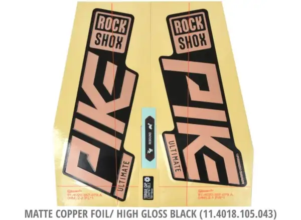 Rock Shox Decal Pike Ultimate 27.5"/29" 2021 matte copper foil/high gloss black