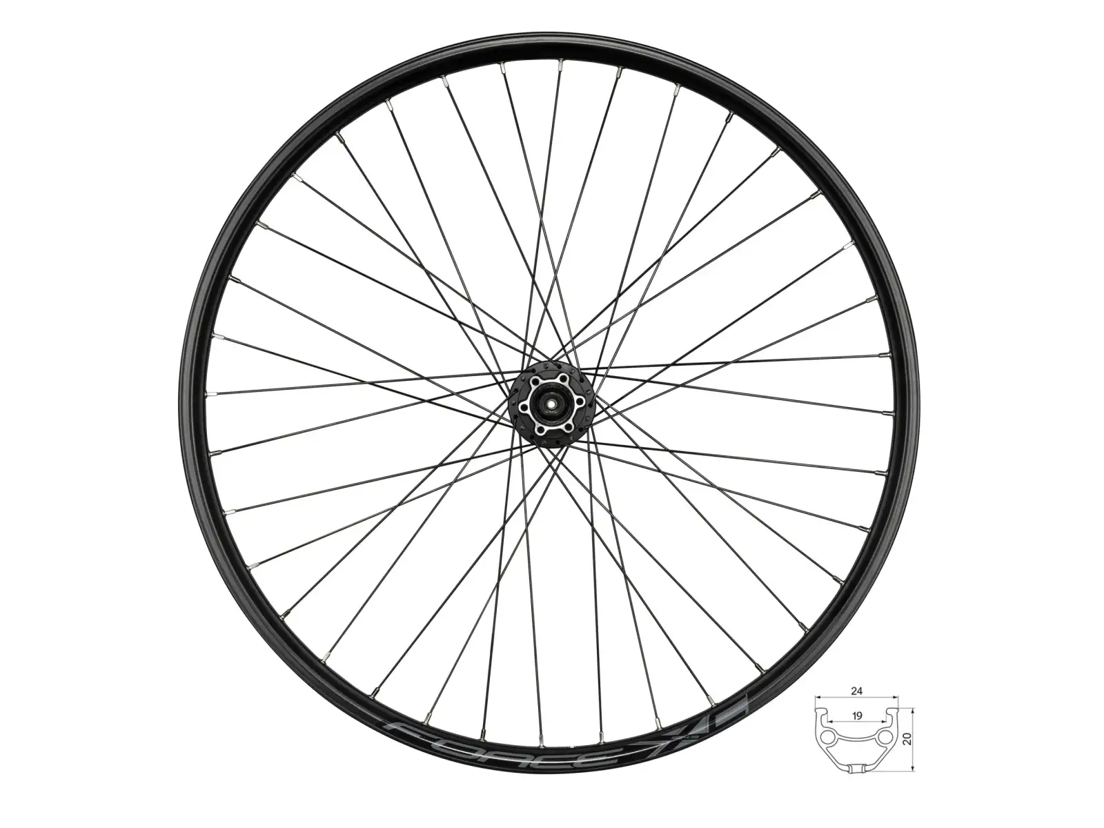 Force XC Disc 27.5 front wheelset hub Shimano