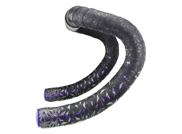 Supacaz Super Sticky Kush Star Fade bar tape Purple Refractor/Purple Star Plugz