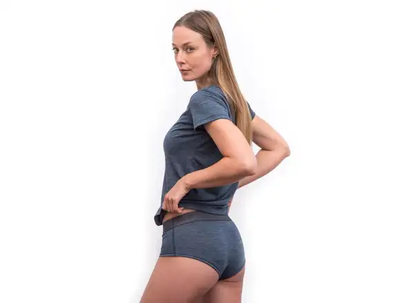 Sensor Merino Lite women's functional shirt short sleeve Mottled Blue