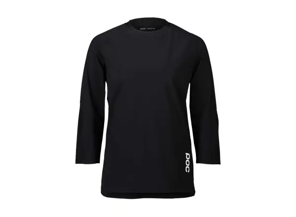 POC Resistance women's MTB jersey 3/4 sleeve Uranium Black